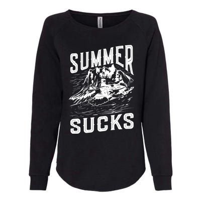 Summer Sucks Snowmobile Rider Gift Womens California Wash Sweatshirt