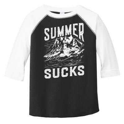 Summer Sucks Snowmobile Rider Gift Toddler Fine Jersey T-Shirt