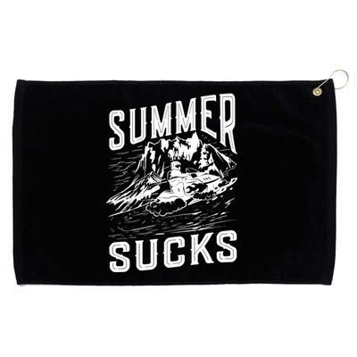 Summer Sucks Snowmobile Rider Gift Grommeted Golf Towel