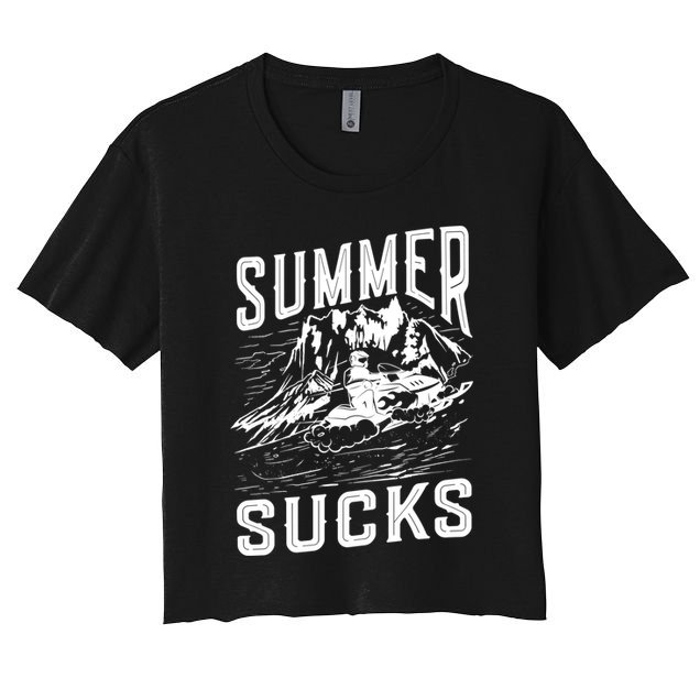 Summer Sucks Snowmobile Rider Gift Crop Top