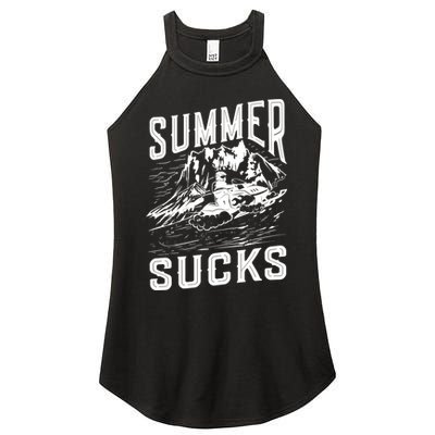 Summer Sucks Snowmobile Rider Gift Women's Perfect Tri Rocker Tank