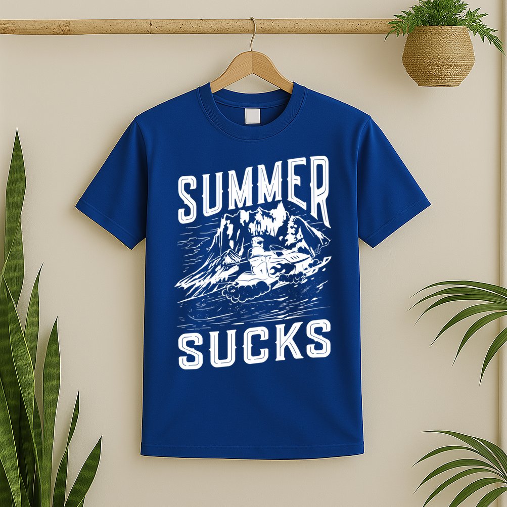 Summer Sucks Snowmobile Rider Gift T-Shirt