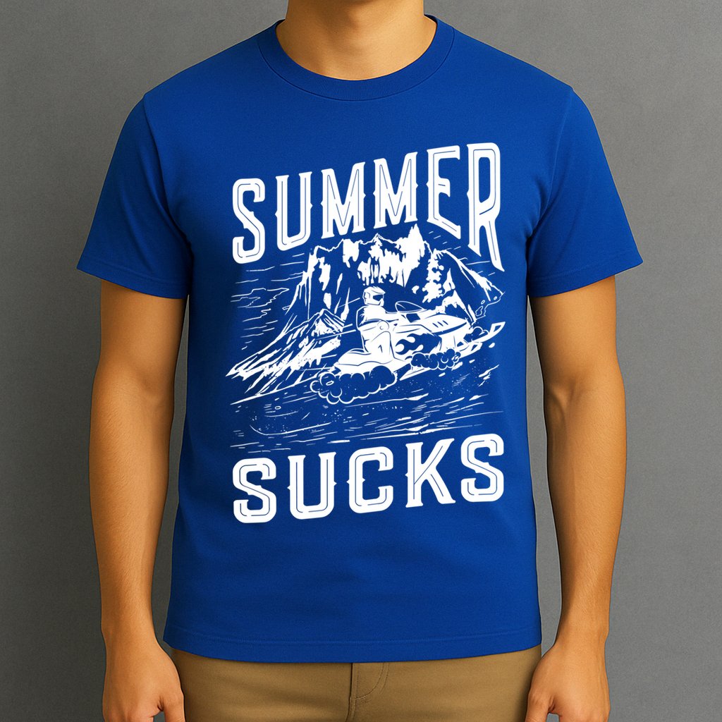 Summer Sucks Snowmobile Rider Gift T-Shirt