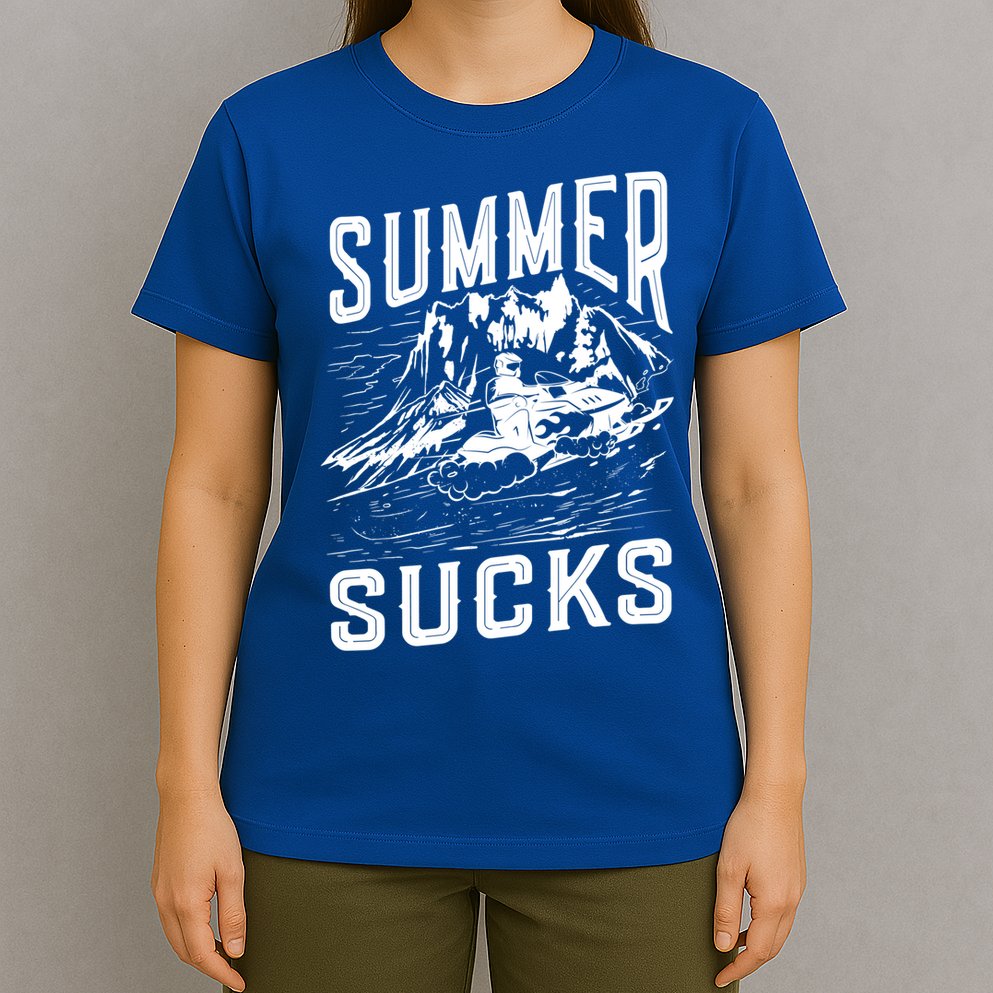 Summer Sucks Snowmobile Rider Gift T-Shirt