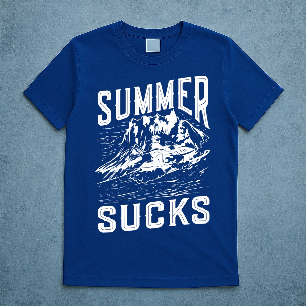 Summer Sucks Snowmobile Rider Gift T-Shirt