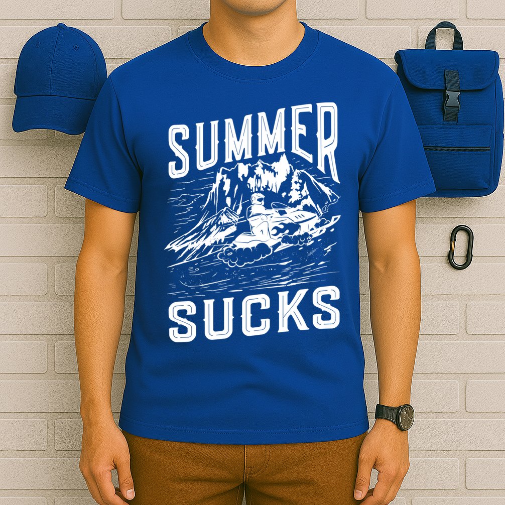 Summer Sucks Snowmobile Rider Gift T-Shirt