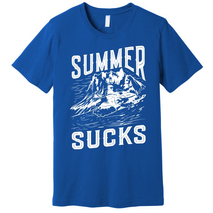 Summer Sucks Snowmobile Rider Gift Premium T-Shirt