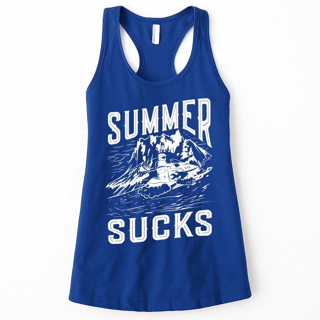 Summer Sucks Snowmobile Rider Gift Womens Tank Top