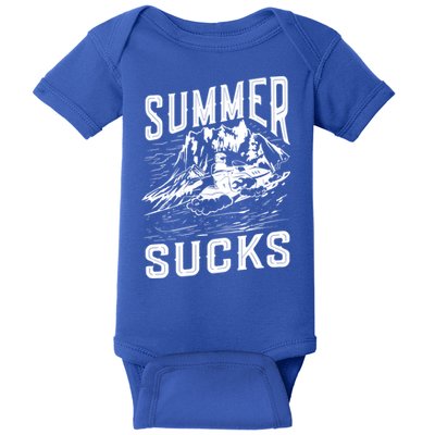 Summer Sucks Snowmobile Rider Gift Baby Bodysuit
