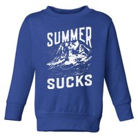 Summer Sucks Snowmobile Rider Gift Toddler Sweatshirt