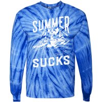 Summer Sucks Snowmobile Rider Gift Tie-Dye Long Sleeve Shirt