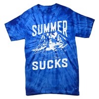 Summer Sucks Snowmobile Rider Gift Tie-Dye T-Shirt