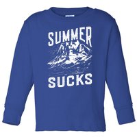 Summer Sucks Snowmobile Rider Gift Toddler Long Sleeve Shirt