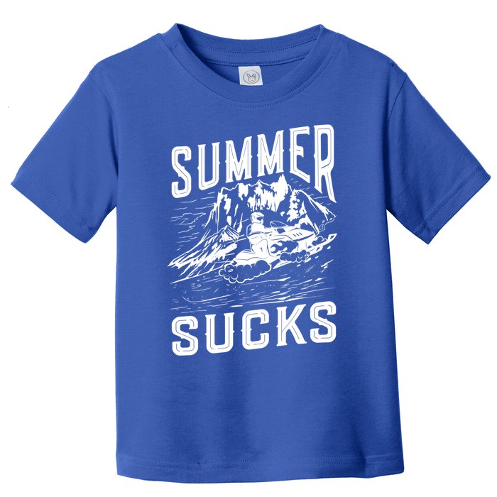 Summer Sucks Snowmobile Rider Gift Toddler T-Shirt