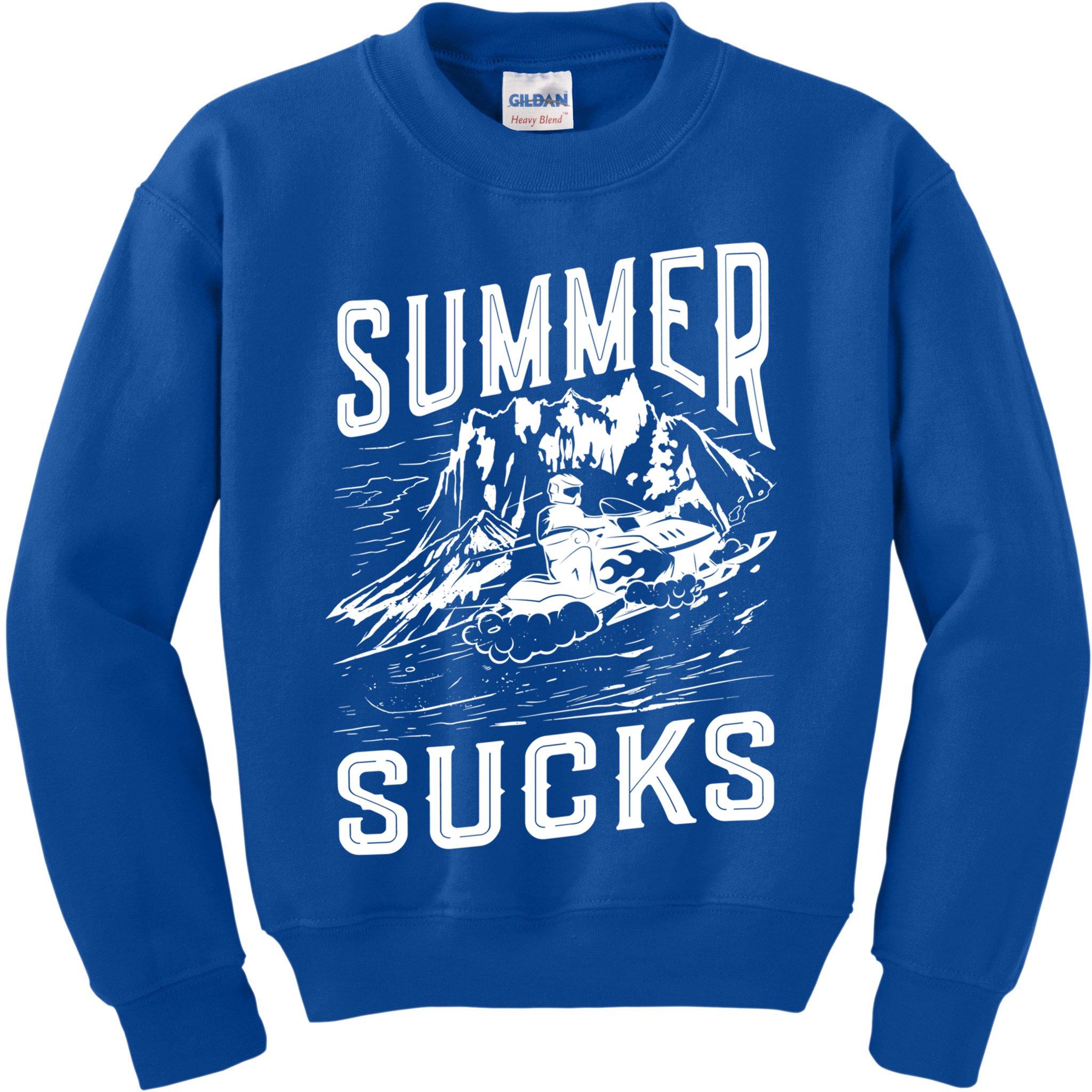 Summer Sucks Snowmobile Rider Gift Kids Sweatshirt