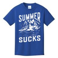 Summer Sucks Snowmobile Rider Gift Kids T-Shirt