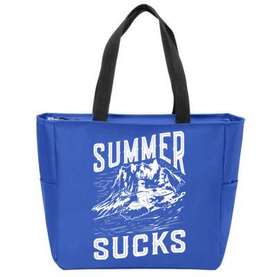 Summer Sucks Snowmobile Rider Gift Zip Tote Bag