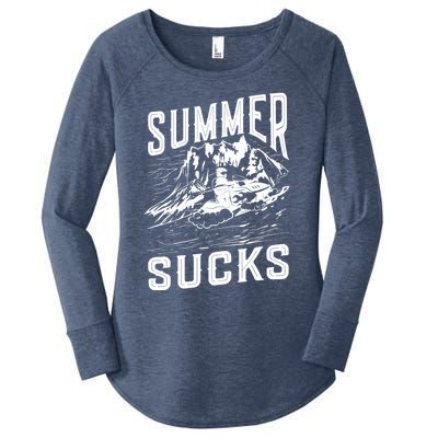 Summer Sucks Snowmobile Rider Gift Women's Perfect Tri Tunic Long Sleeve Shirt