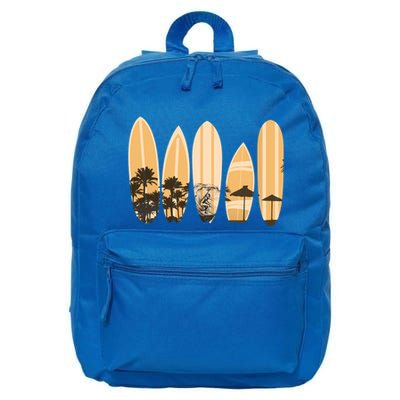 Surfboard Surf Surfer Surfboarder Retro Classic Gift 16 in Basic Backpack