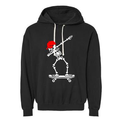 Skeleton Skateboard Garment-Dyed Fleece Hoodie