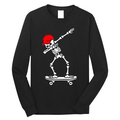 Skeleton Skateboard Long Sleeve Shirt