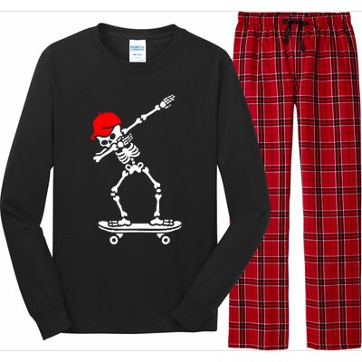 Skeleton Skateboard Long Sleeve Pajama Set