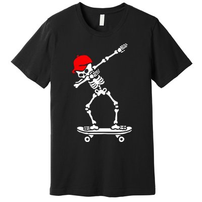 Skeleton Skateboard Premium T-Shirt