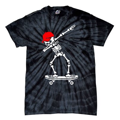 Skeleton Skateboard Tie-Dye T-Shirt