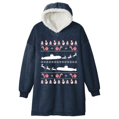 Submarine Service Submariner Ugly Christmas Meaningful Gift Hooded Wearable Blanket