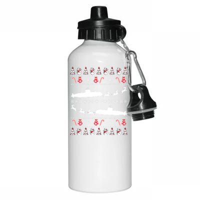 Submarine Service Submariner Ugly Christmas Meaningful Gift Aluminum Water Bottle