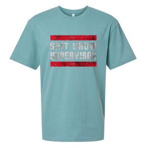 Shit Show Supervisor Sarcastic Distressed Sueded Cloud Jersey T-Shirt