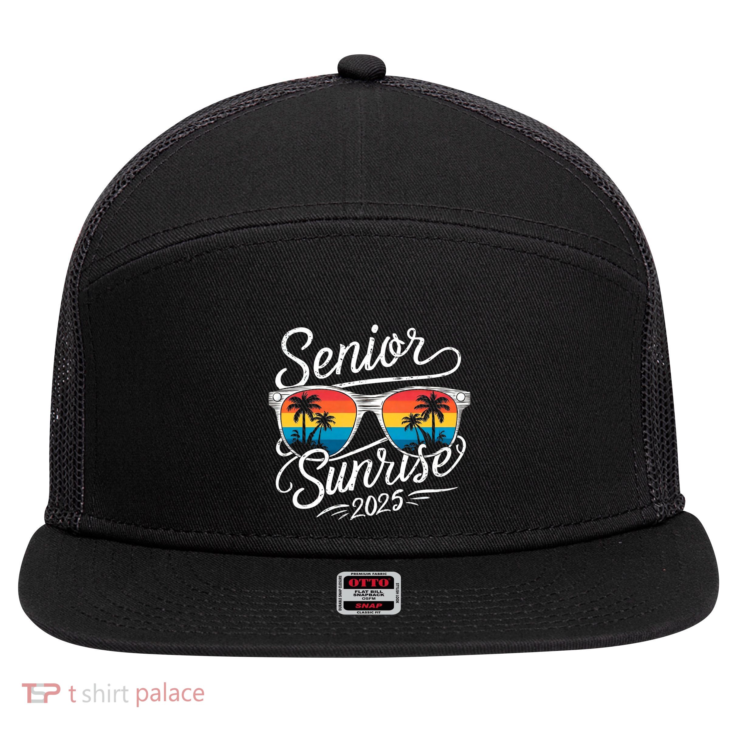 Senior Sunrise Shirts 2025 Seniors Of Class Graduation 7 Panel Mesh Trucker Snapback Hat