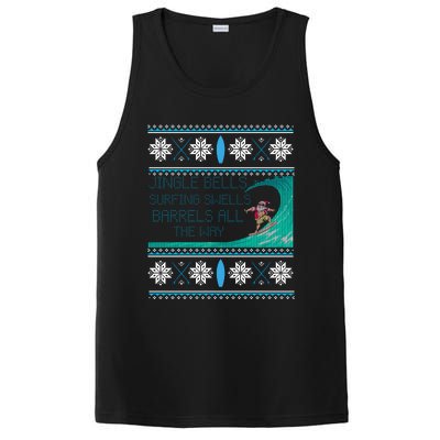 Surf Surfing Surfer Ugly Christmas Sweater Style Funny Gift PosiCharge Competitor Tank