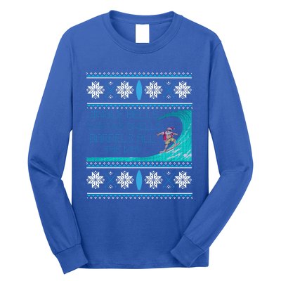 Surf Surfing Surfer Ugly Christmas Sweater Style Funny Gift Long Sleeve Shirt