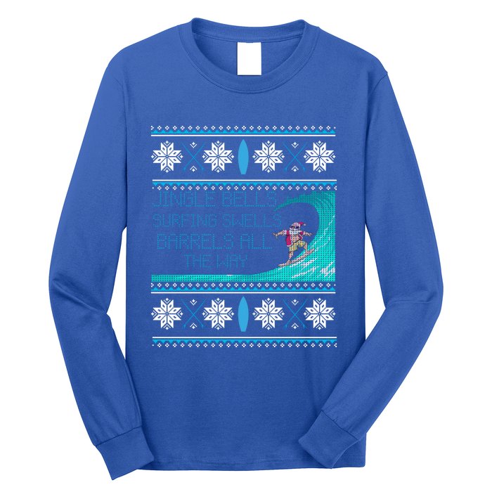 Surf Surfing Surfer Ugly Christmas Sweater Style Funny Gift Long Sleeve Shirt