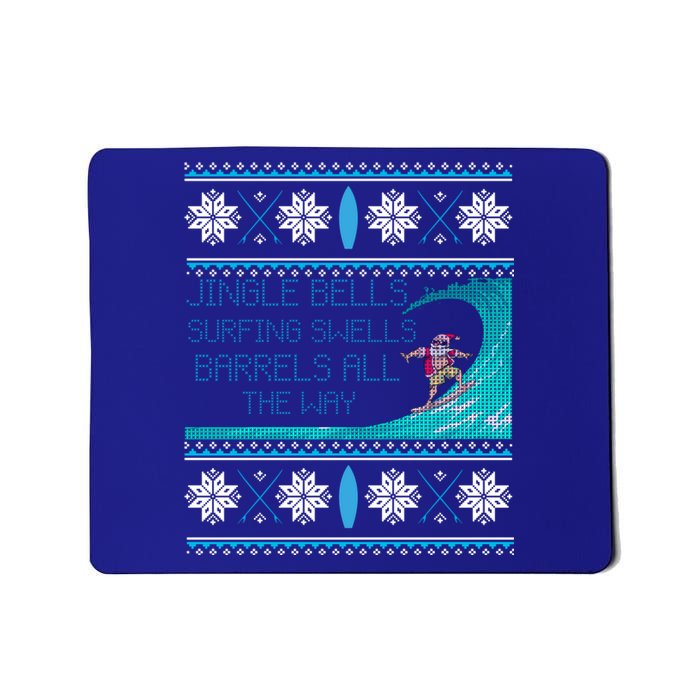 Surf Surfing Surfer Ugly Christmas Sweater Style Funny Gift Mousepad