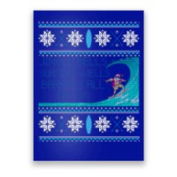 Surf Surfing Surfer Ugly Christmas Sweater Style Funny Gift Poster