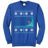 Surf Surfing Surfer Ugly Christmas Sweater Style Funny Gift Tall Sweatshirt