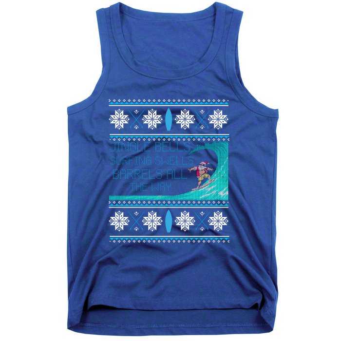 Surf Surfing Surfer Ugly Christmas Sweater Style Funny Gift Tank Top