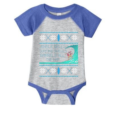 Surf Surfing Surfer Ugly Christmas Sweater Style Funny Gift Infant Baby Jersey Bodysuit