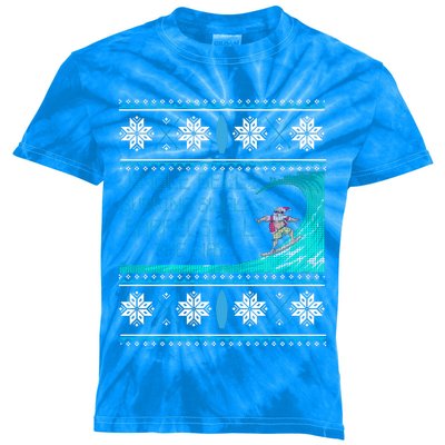 Surf Surfing Surfer Ugly Christmas Sweater Style Funny Gift Kids Tie-Dye T-Shirt