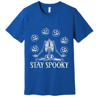 Stay Spooky Skeleton Cool Gift Trick Treat Halloween Skull Hand Meaningful Gift Premium T-Shirt