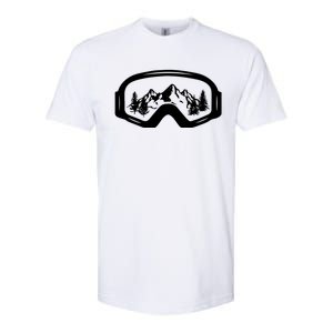 Ski Snowboard Skiing Goggles Snow Wintersport Skiing Gift Softstyle CVC T-Shirt