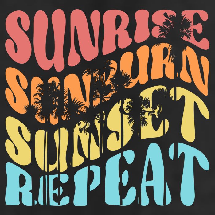 Sunride Sunburn Sunset Repeat Adult Drive Performance Visor