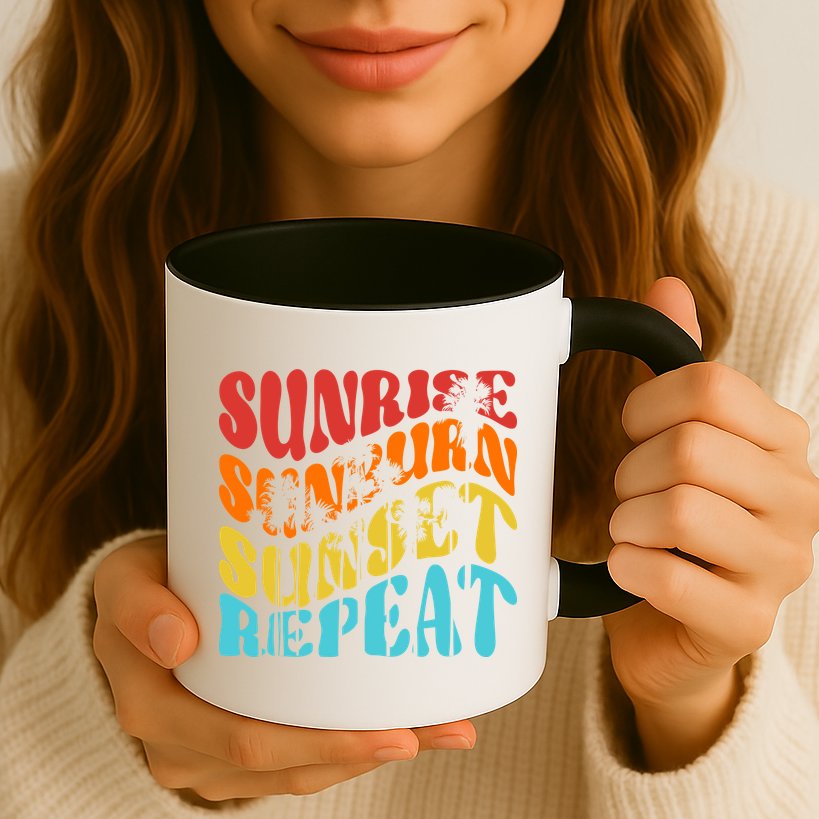 Sunride Sunburn Sunset Repeat Mug