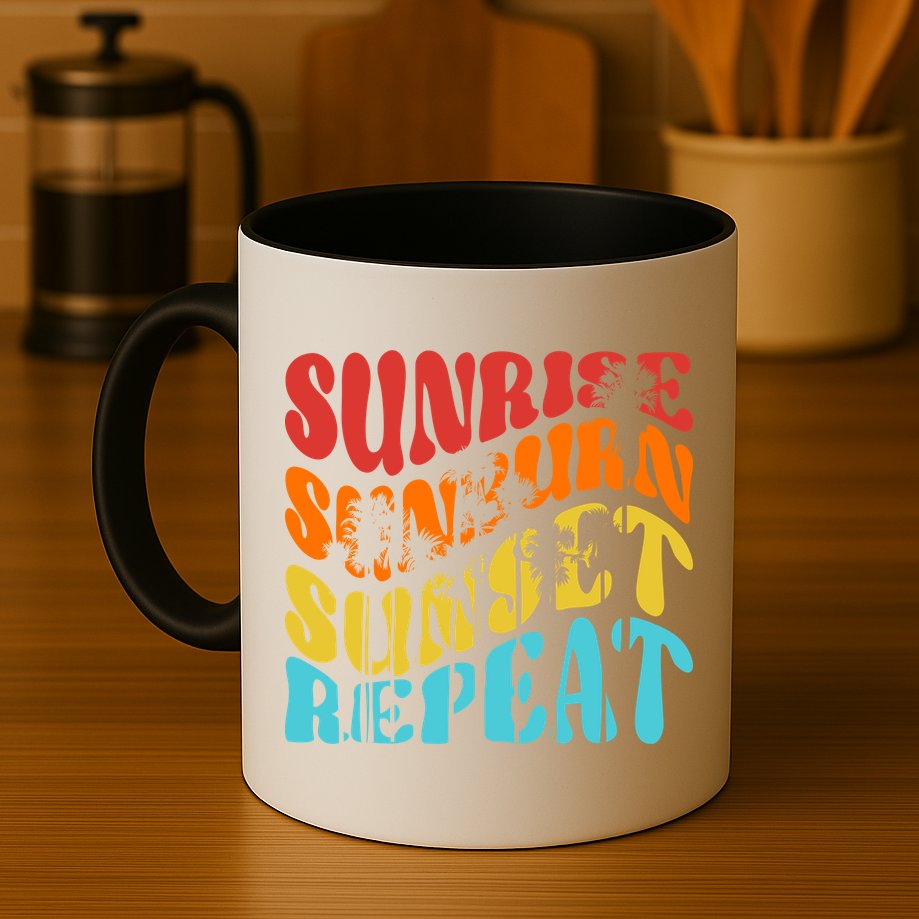 Sunride Sunburn Sunset Repeat Mug