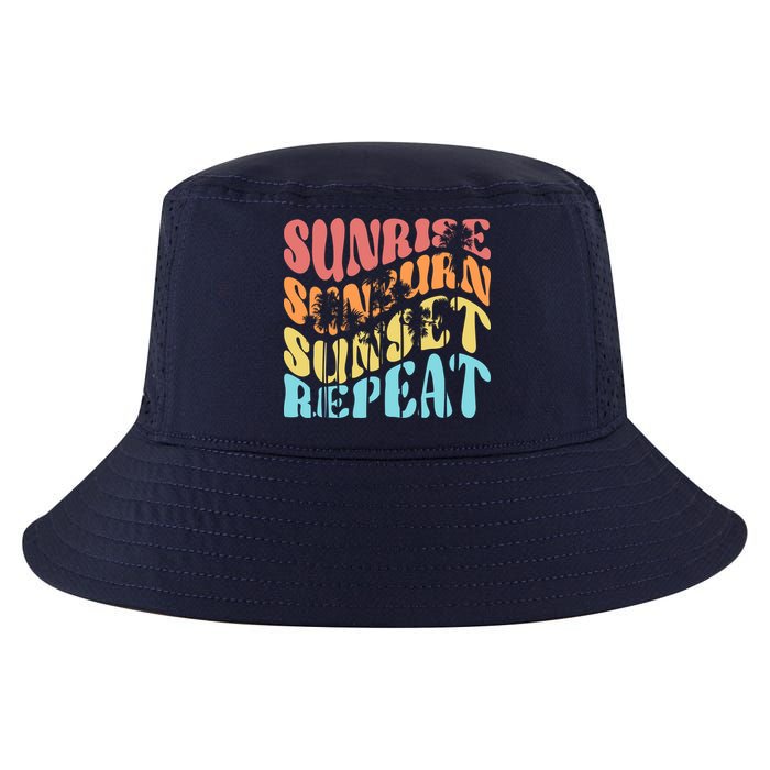 Sunride Sunburn Sunset Repeat Cool Comfort Performance Bucket Hat