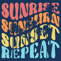 Sunride Sunburn Sunset Repeat Cool Comfort Performance Bucket Hat