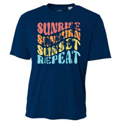 Sunride Sunburn Sunset Repeat Cooling Performance Crew T-Shirt