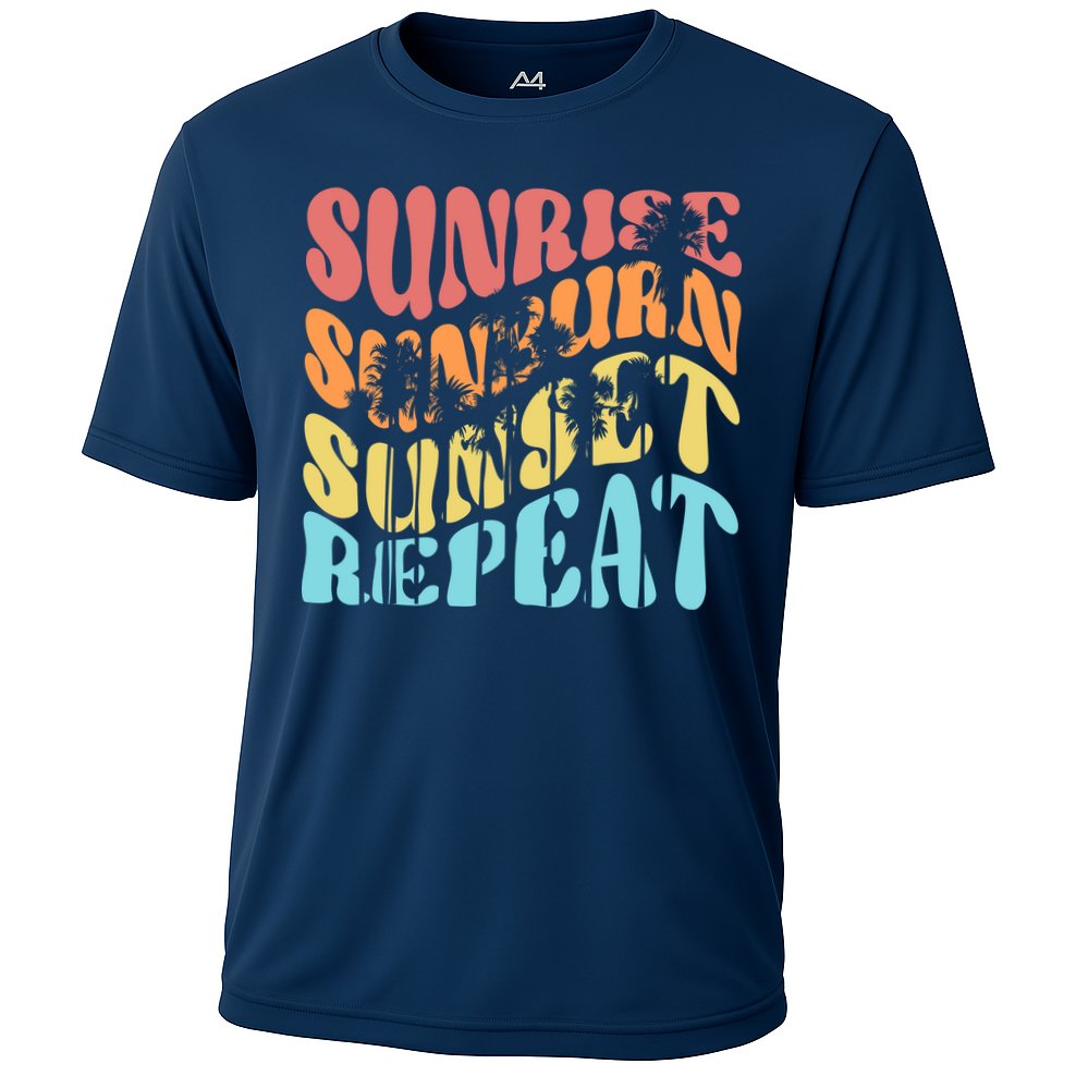 Sunride Sunburn Sunset Repeat Cooling Performance Crew T-Shirt